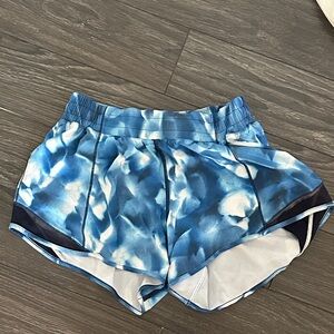 lululemon athletica Blue Patterned Athletic Shorts